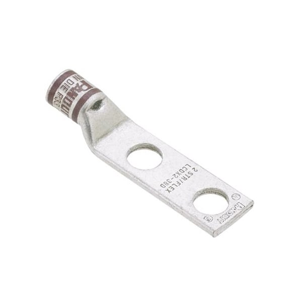 Panduit One-Hole Compression Lug, 1 to 2 in Stud, Standard Barrel, Copper, Black LCDX2/0-12-X - main