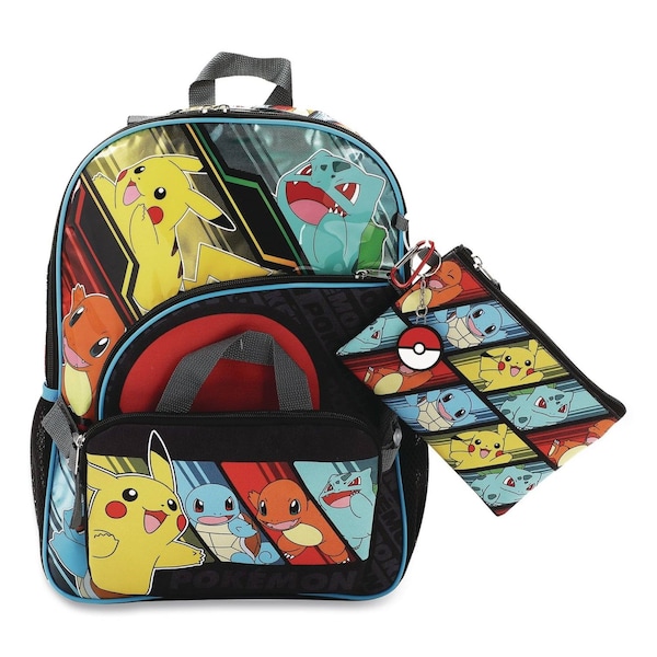 Bioworld Pokemon Kids 5-Piece Backpack Set, Multicolor B1B7Y0QPOKSB00 - main
