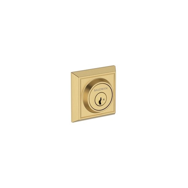 Baldwin Residential Deadbolts Single Cylinder Reversible Lifetime Satin Brass SCCHD044SMC - main