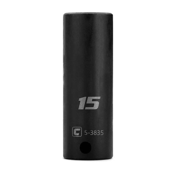 Capri Tools 15 mm Deep Impact Socket, 3/8-Inch Drive, 12-Point, Metric CP53835 - main