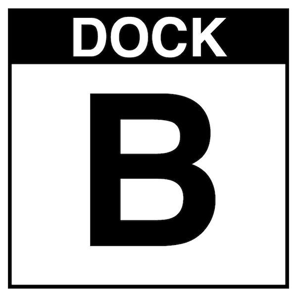 5S Supplies Loading Dock B Sign - ALM - 16in x 16in DOCKB-ALM-1616 - main