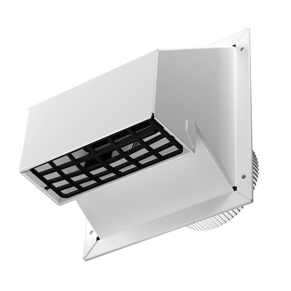 Imperial R2 Style Wall Exhaust/Intake Cap, 4 in Duct, Steel, White, Galvanized/Painted VT0756 - main