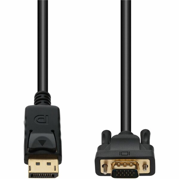 Add-On puter Peripherals- L Addon 3 ft. Displayport Male To Vga Male Black Converter DISPORT2VGAMM3B - main