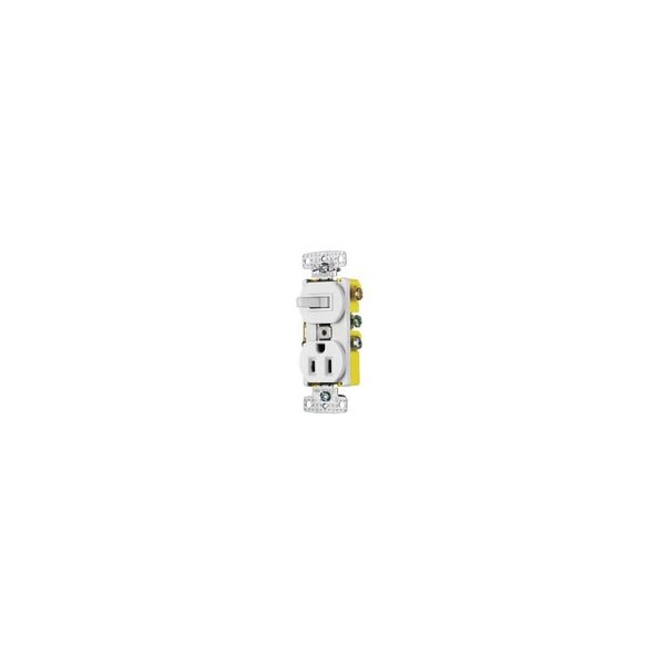 Bryant 15A 125V Single Receptacle, Ivory 6407I - main