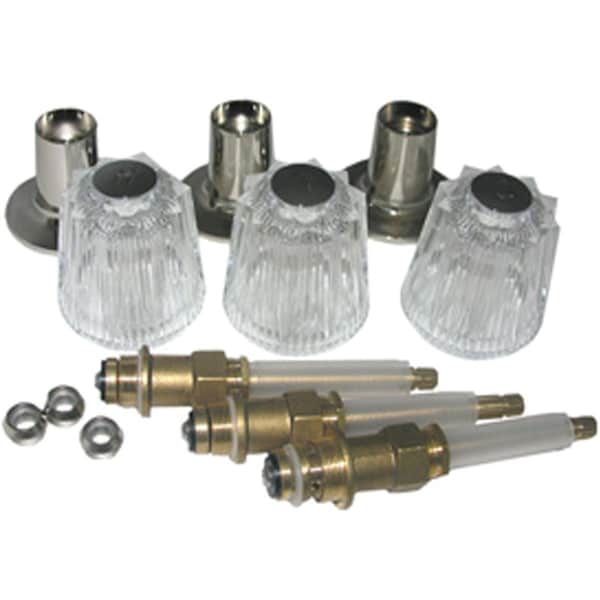 Westlake Pipe & Fittings Price Pfister 3-Valve Round Clear Tub & Shower Handle Kit 1/1/9455 - main