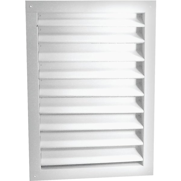 Master Flow Dual Louver, 32-1/4 in L, 26-1/2 in W, Aluminum, White DA2430W - main