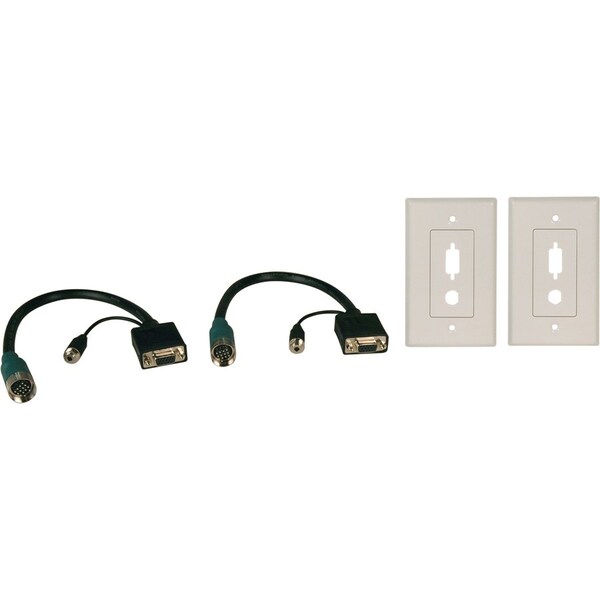 Tripp Lite SVGA/3.5mm Connector Kit, SVGA, Wall Plate EZA-VGAAF-2 - main