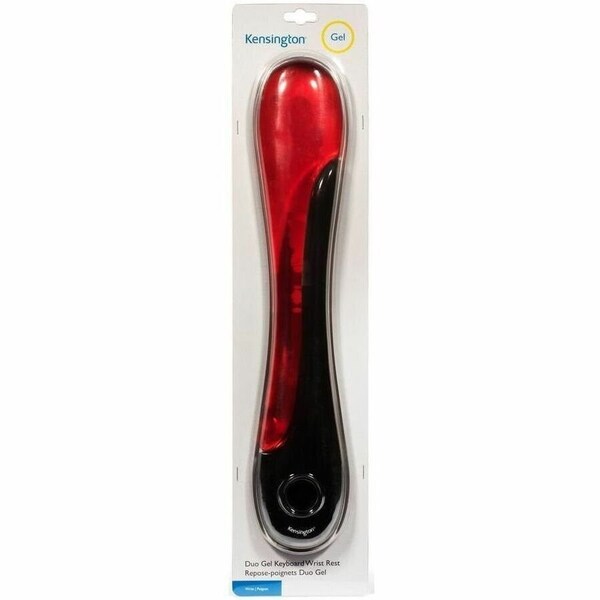 Kensington Kensington Duo Gel Keyboard Wrist Rest - 1.50" x 5.16" x 22.63" Dimension - Black, Red - Gel - 1 Pack K62398AM - main