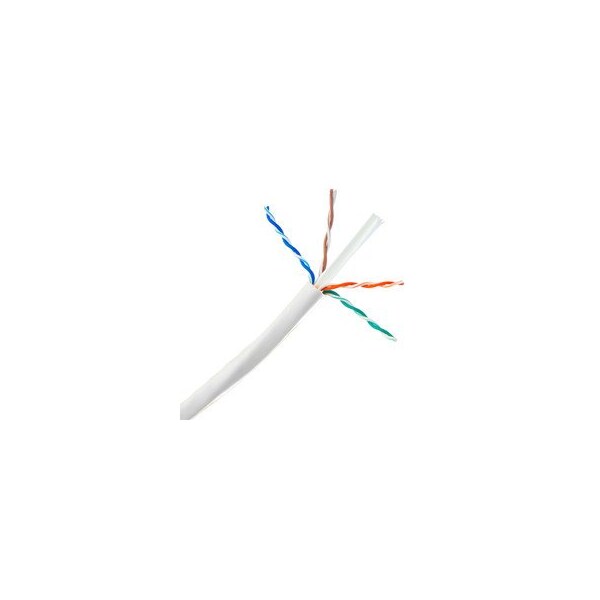Cable Wholesale Bulk Cat6a White Ethernet Cable, 10 gig Solid, UTP, 500Mhz, 23 AWG, Spool, 1000ft 13X6-091NH - main