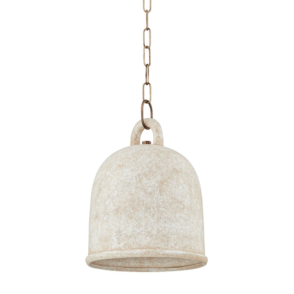 Troy Lighting Lauren Liess X Relic 1 Light Pendant 15 In. Patina Brass F2712-PBR/CRE - main