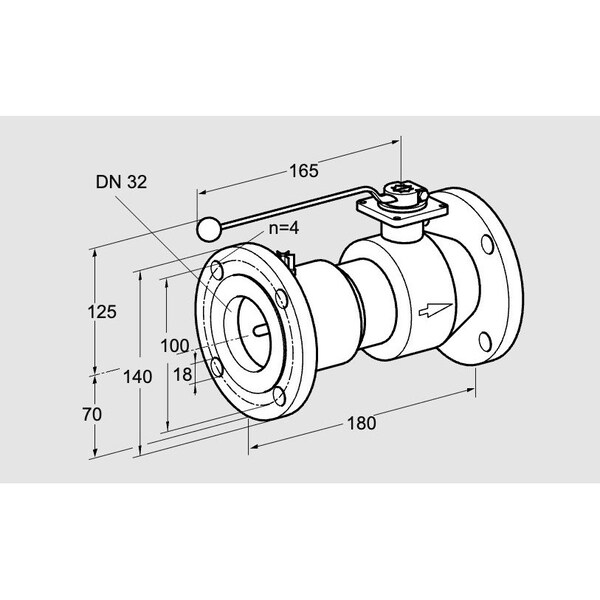 Honeywell Kromschroder VLV, BALL, MAN, W THERMALLY RELEASED SHTF, R KS03152297 - main