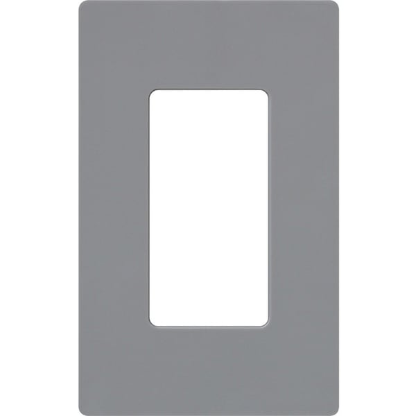 Lutron Designer Wall Plates, Number of Gangs: 1 Gloss Finish, Gray CW-1-GR - main