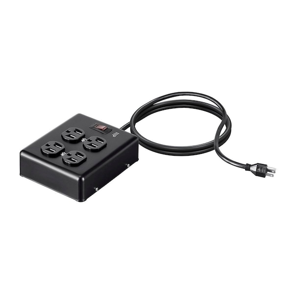Monoprice Power Strip, Surge, 5-15R, 5-15P, 6 ft., Black 35099 - main