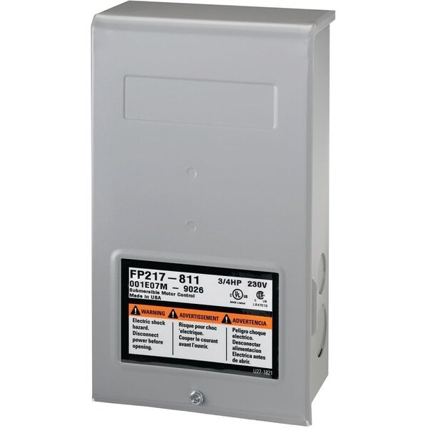 Flotec FP217-812 Control Box, 230 V, Multiple Size Electrical Knockout, Wall Mounting, NEMA 3R Enclosure FP217-812 - main