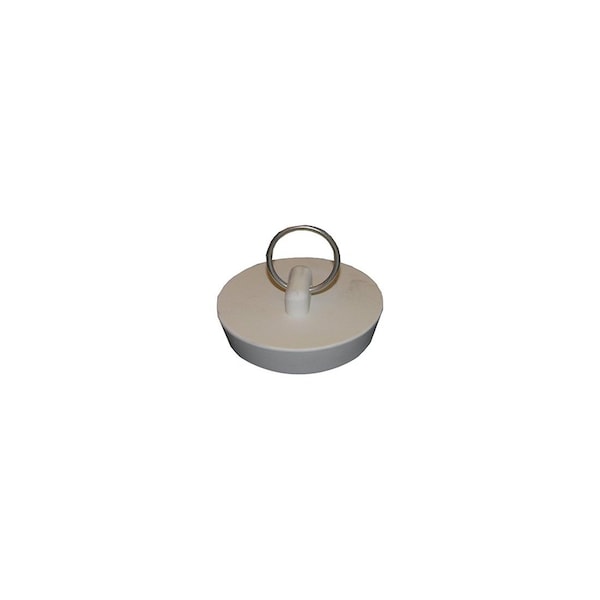 Larsen Supply Co. Sink Stopper, White Hollow Rubber, 1-1/2 to 1-5/8-In. Drain 478866 - main