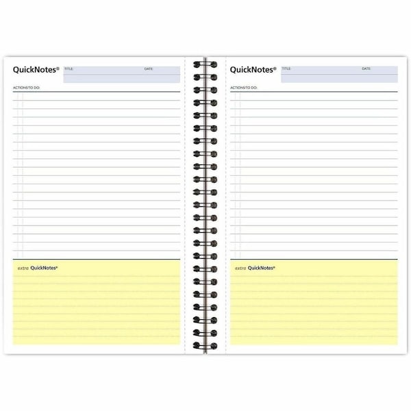 Mead QuickNotes 1 Subject Business Notebook JrLegal, Black MEA06096 - main
