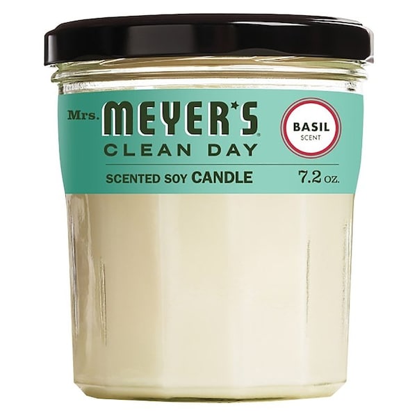 Mrs. Meyers Clean Day Candle Soy Basil 7.2 Ounces 44116 - main