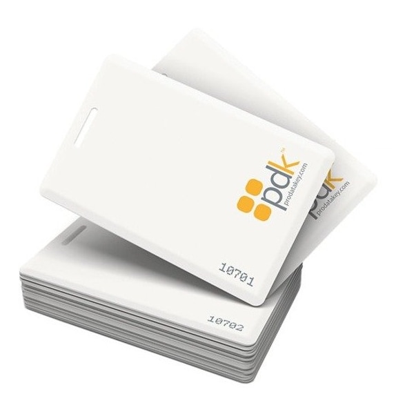 Prodatakey 100 Piece Pack of Clamshell Proximity Cards, Compatibility: 125KHz HID, 26-Bit 8-Bit Facility Code CSC - main
