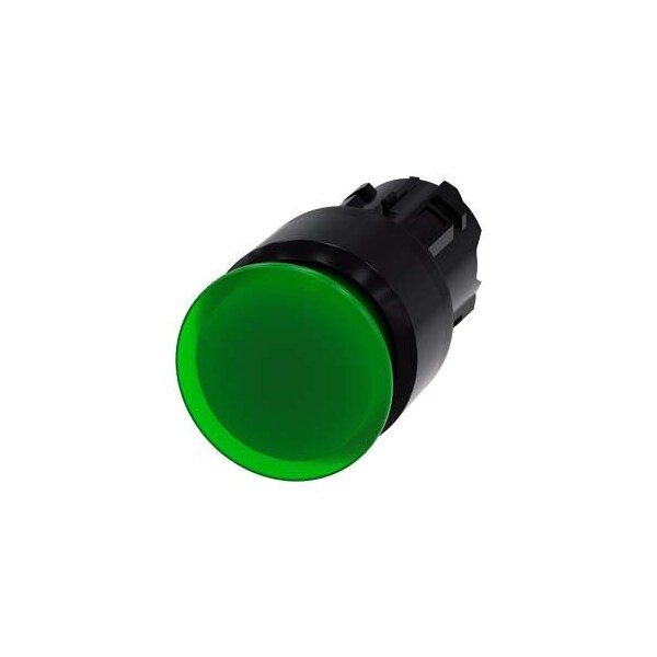 Siemens Illuminated mushroom pushbutton, 22 mm, round, plastic, green, 30 3SU1001-1AA40-0AA0-ZY19 - main