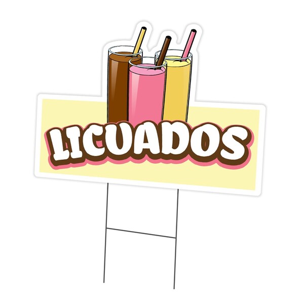 Signmission Licuados Die Cut Yard Sign & Stake outdoor plastic coroplast window, C-DC-1824-Licuados19 C-DC-1824-Licuados19 - main