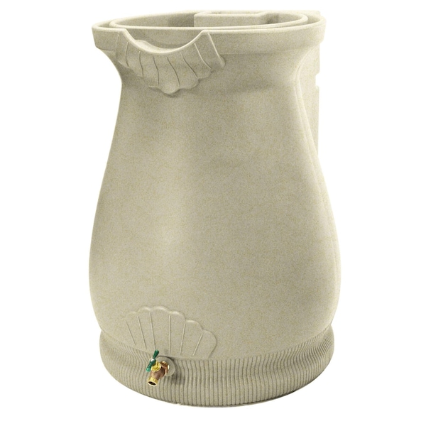 Good Ideas Rain Wizard Urn 65 Gallon Rain Barrel - Sandstone RWURN-SAN - main