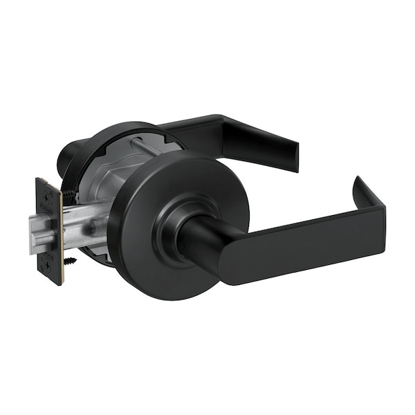 Schlage Grade 1 Storeroom Cylindrical Lock, Conventional Cylinder, Rhodes Lever with Rose, Matte Black PC80P RHO 622 - main