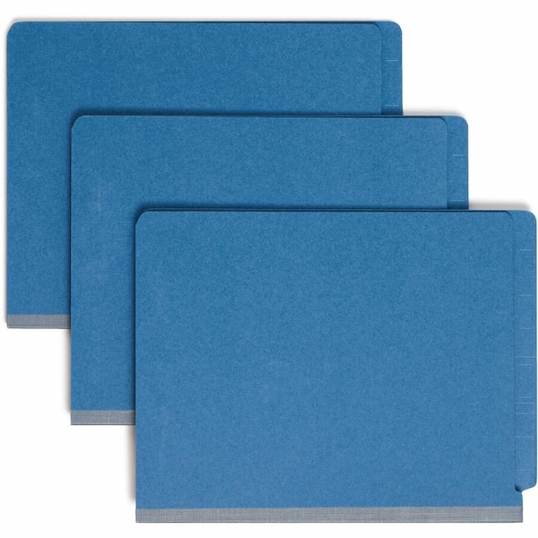 Smead Smead Pressboard End Tab Classification Folders, Letter, Six-Section, Dark Blue, 10/Bx 26784 - main