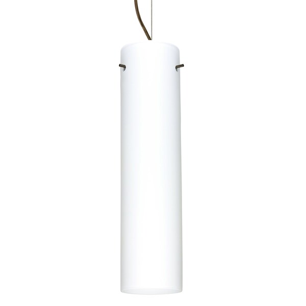 Besa Lighting Stilo 16 Cord Pendant, Opal Matte, Bronze Finish, 1x100W Incandescent 1KX-722407-BR - main