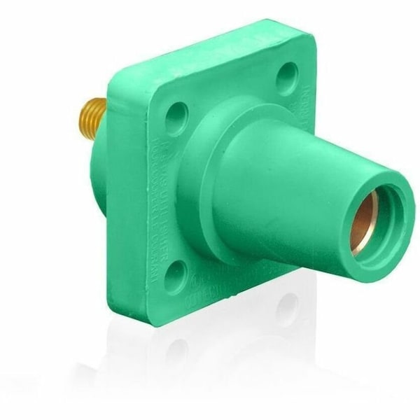 Leviton Female Receptacle, Grn, 2-4/0, 300/400Ac/Dc 16R24-UG - main