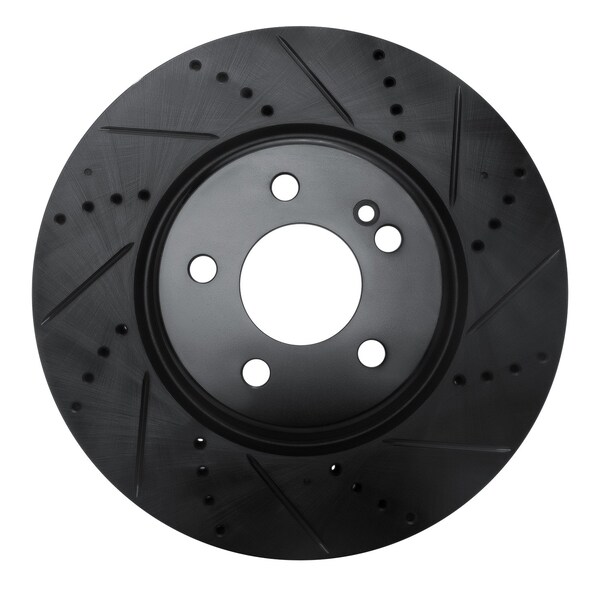 Dynamic Friction Co DFC Brake Rotor - Drilled and Slotted - Black 633-63162R - main