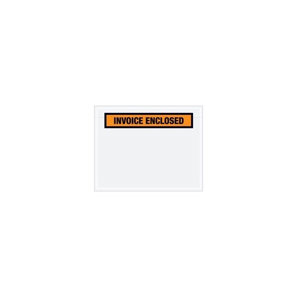 Bubblefast 7 x 5 1/2'' Orange Panel ''Invoice Enclosed'' Envelopes, 1000PK BFPL23 - main