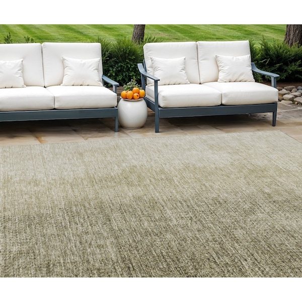 Homeroots 9' X 12' Brown Beige And Taupe Abstract Washable Indoor Outdoor Area Rug 588212 - main