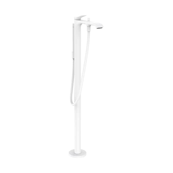 Hansgrohe Vivenis Freestanding Tub Filler Trim with 1.75 GPM Handshower in Matte White 75445701 - main