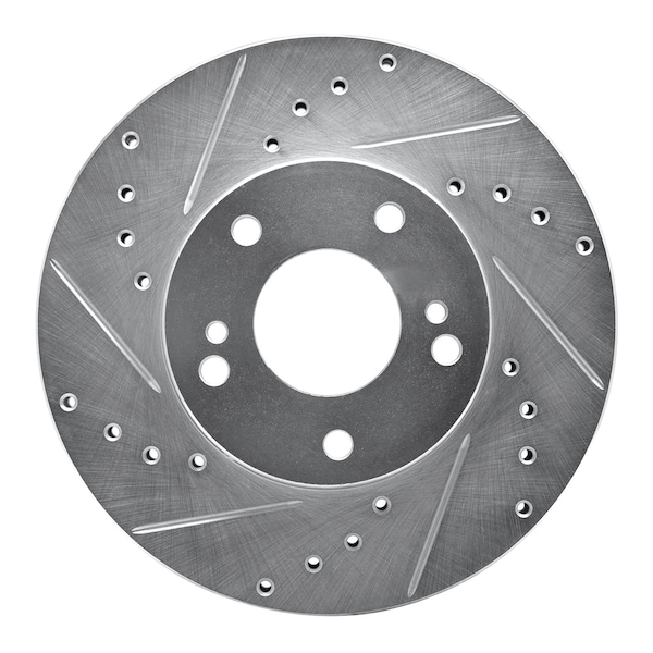 Dynamic Friction Co DFC Brake Rotor - Drilled and Slotted - Silver 631-67033L - main