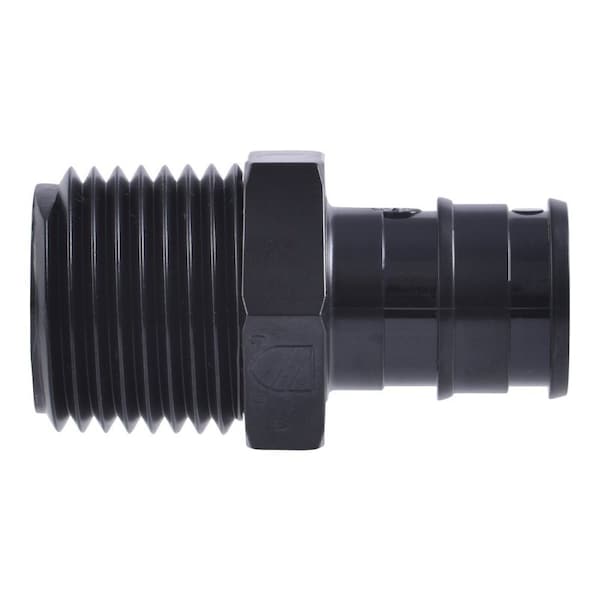 Sharkbite Expansion Coupling, 1/2 in, Barb, Plastic, Black, 80, 100, 160 psi Pressure UA120A5 - main