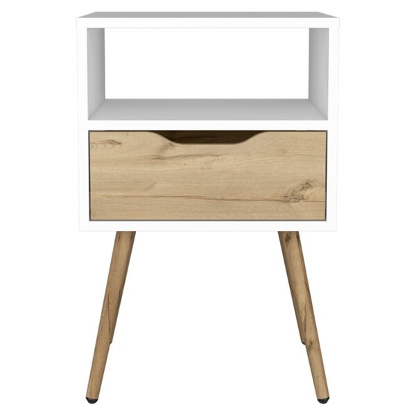 Homeroots 25" Wood One Drawer Nightstand 477925 - main