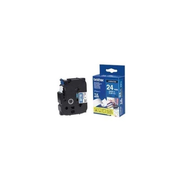 Brother Label Tape Cartridge, White/Blue, Labels/Roll: Continuous TZe555 - main