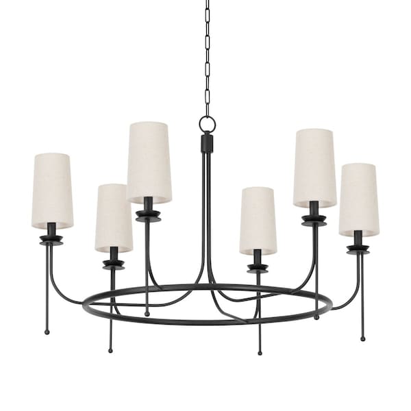 Troy Lighting Calder 6 Light Chandelier 40.25 In. Forged Iron F1240-FOR - main
