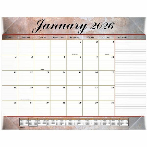 At-A-Glance Calendar, Deskpad, Marbled, By AAG89702 - main