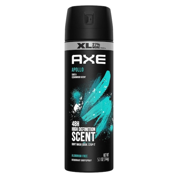 Axe Apollo XL Sage and Cedarwood Deodorant Body Spray for Men, 5.1 Ounce, 12PK 68918055 - main