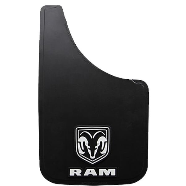 Plasticolor Universal 11" x 19", Set Of 2, Flat, Ram Logo, Black, Fiberglass Reinforced, Screw On 000541R01 - main