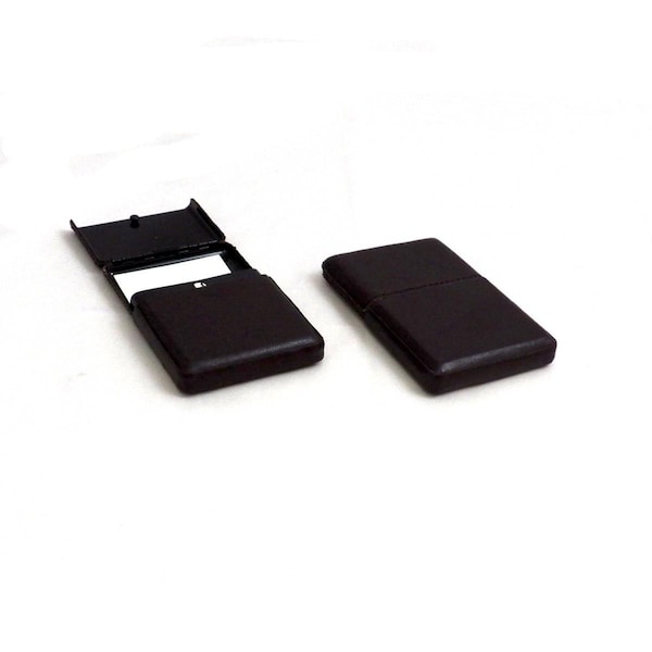 Buena Voluntad International Brown Leather Business Card Case with Flip Top BU2537191 - main