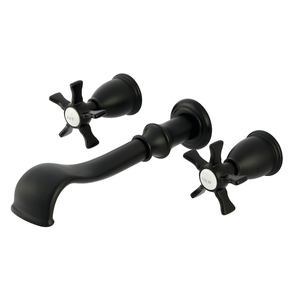 Kingston Brass Two-Handle Wall Mount Tub Faucet, Matte Black KS5020NX - main