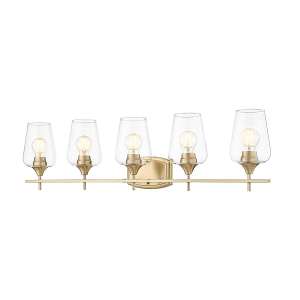 Z-Lite Joliet Burnished Brass 5 Light Vanity 473-5V-BBR - main