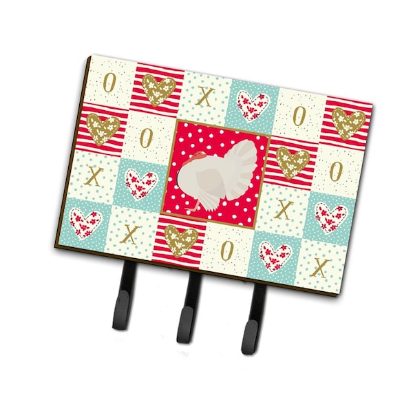 Carolines Treasures 6 x 2 x 9 in. White Holland Turkey Love Leash or Key Holder CK5410TH68 - main