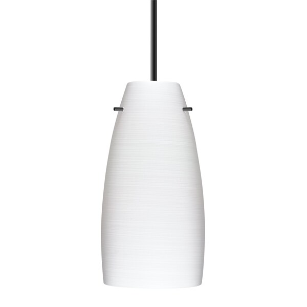 Besa Lighting Besa Tao 10 Pendant, Chalk, Black Finish, 1x 9W LED 1JT-1512KR-LED-BK - main