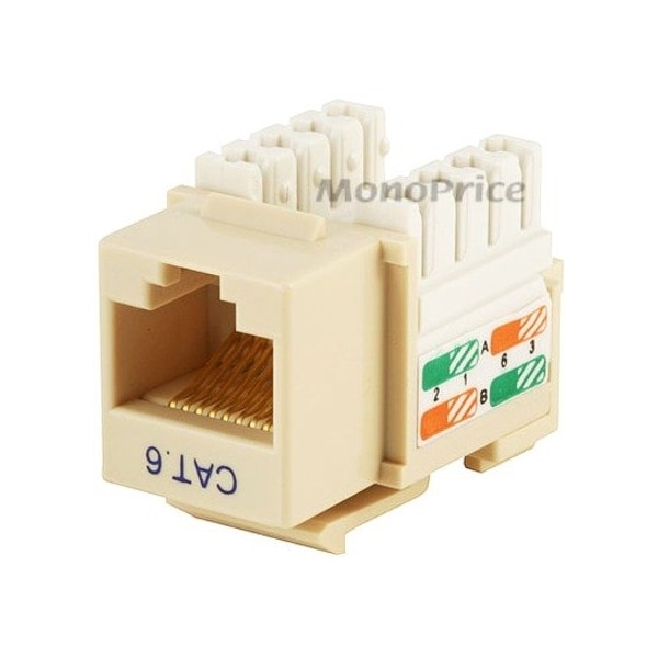 Monoprice Datacom Jack, Cat6, Punch Down, Beige 5381 - main