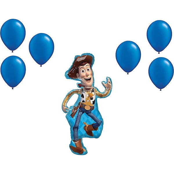 Loonballoon 44in. Woody Theme Balloon 7x pcs Value Set Cartoons Movie Character Balloons LB-96782mix1 - main