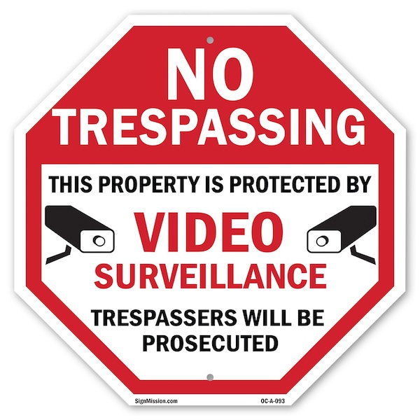 Signmission No Trespassing This Property Is Pro, 6 Inch X 6 Inch, Plastic Sign OC-P-6-93 - main