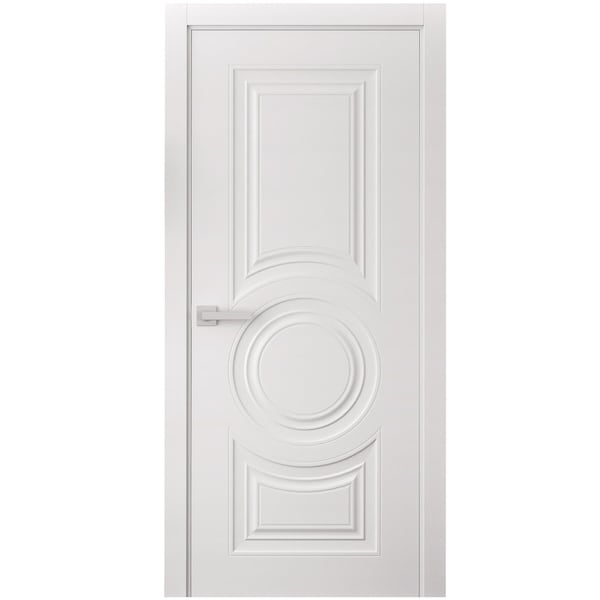 Sartodoors Interior Door 24 x 84 inches, BASIC 9801 White, Single Regular Panel Frame Handle, Bathroom Bedro BASIC9801ID-SKIN-2484 - main